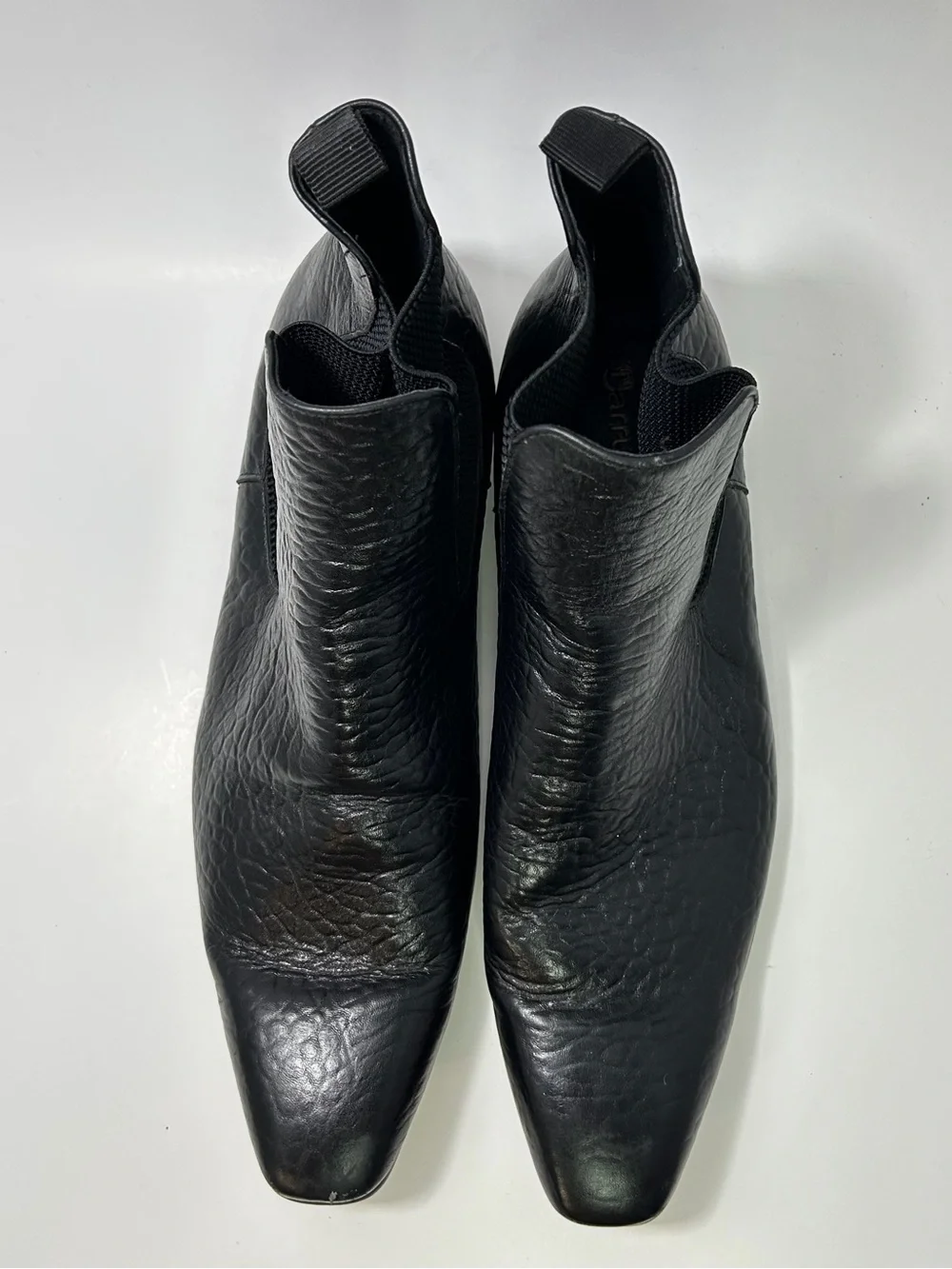 Carrucci Men's Chelsea Python Print Boots KB1377 Calf Skin Leather Sz 11 Black